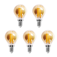 aigostar  vintage bombilla led e14 4w equivalente a 37w blanco calido 2200k 400lm g45 bombilla filamento ledangulo de apertura 3605 pieza