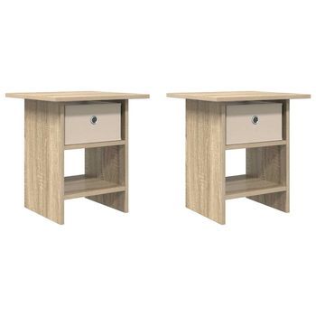 Mesita De Noche 2 Uds. Roble Sonoma 41 X 40 X 45 Cm Vidaxl