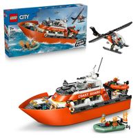 lego city barco y helicoptero de rescate de guardacostas jueguete de construccion 7 anos - 60504