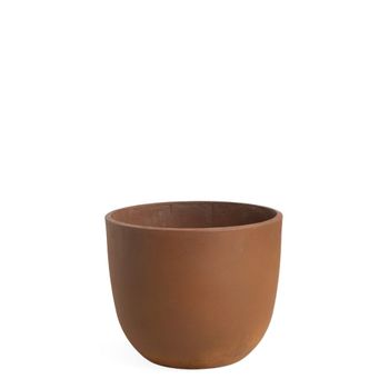 Macetero decorativo de cemento terracota naranja h36