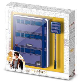 Karactermania Harry Potter Knight Bus Caja Regalo con Diario y Bolígrafo Fashion, Azul