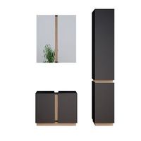 conjunto de muebles de bano gloria 3 partes con mueble alto vicco