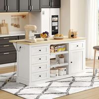 aparador con cajones extension plegable enchufes blanco 150x65x75 cm