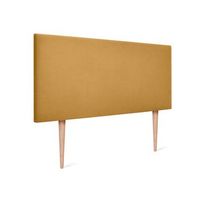 cabecero de tela aqualine liso 105x105cm con patas camas 105 - mostaza