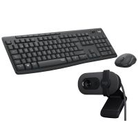 logitech mk295 silent wireless combo raton y teclado inalambricos  logitech brio 100 webcam fullhd