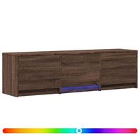 mueble de tv con led 140 x 34 x 40 cm roble marron vidaxl
