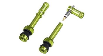 Par de valvulas tubeless granite design juicy nipple de 45 mm con tapones quita omnibus verdes