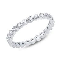 anillo de eternidad de plata 925 con circonita