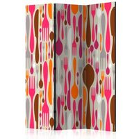 biombo - cutlery - pink and violet 135x172 cm