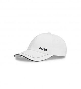 BOSS para hombre. 50492716 Gorra Woven Blanco (OSFA), Casual, Algodón