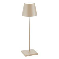 lampara de mesa led recargable y regulable poldina pro sand con duracion de bateria de hasta 12 horas