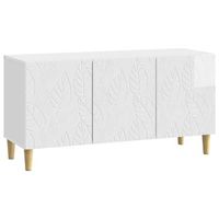 mueble de tv 99 x 345 x 50 cm blanco brillante vidaxl