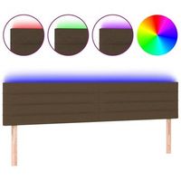 cabecerorcabecero camarpanel de cabecera con led de tela marron oscuro 200x5x7888 cm
