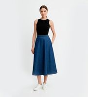 marella para mujer 2523106014200 falda figura azul 42 casual denim