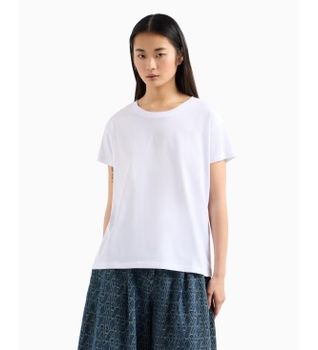 A|X Armani Exchange para mujer. XW000830AF10356U0002 Camiseta de manga corta blanco (M), Casual, Algodón