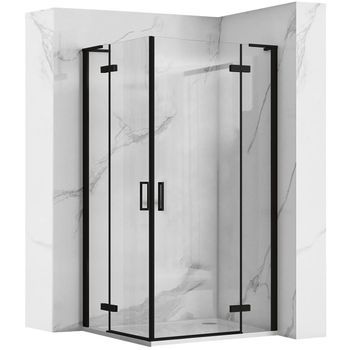 Cabina De Ducha Rea Hugo Double Black 90x90