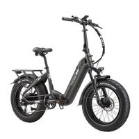 bicicleta electrica plegable ttgo f6 boost 250 w 48 v 18 ah 120 km de autonomia neumaticos anchos de 20 gris