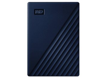 Disco duro externo 4 TB - Western Digital WD My Passport para Mac, Portátil, USB-C y USB-A, Compatible con Genius, Con Contraseña, Azul