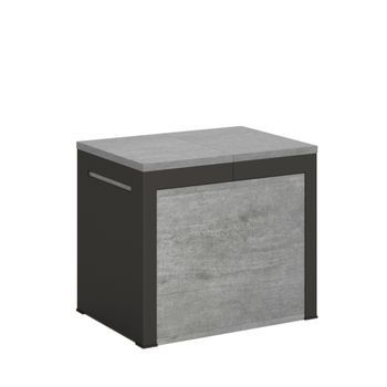 Banco Extensible 55x40/305 Cm Walk Cemento Estructura Antracita