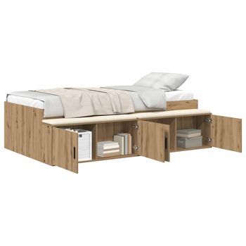 Cama Con Almacenamiento Roble Artisan 100 X 200 Cm