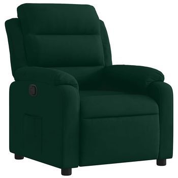 Sillón De Salón | Silla | Sillón Reclinable De Terciopelo Verde Oscuro