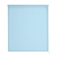 estoralis - estor enrollable translucido  estampado cocina  120 x 180 cm anchoalto tamano tela 117 x 175 cm  vichy-2 celeste