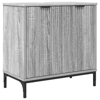 Armario De Lavabo | Gabinete De Lavabo Para Baño Gris Sonoma 60,5 X 33,5 X 61 Cm