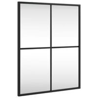 espejo de pared rectangular de hierro negro 40x50 cm vidaxl