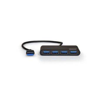 Hub Port Designs 4 puertos 5000 Mbit/s USB 3.2 Gen 1 900121 negro aluminio