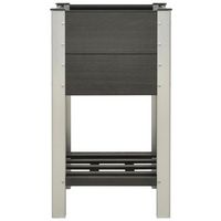 mesa de cultivo para jardin  mesa de exterior con estante wpc gris 50x50x90 cm