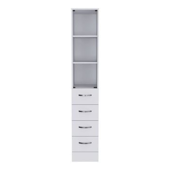 Columna De Baño Vanguard, Con Cuatro Cajones Y Tres Estantes.