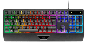 TECLADO MARS GAMING MK124ES H-MECH FRGB RAINBOW COLOR NEGRO