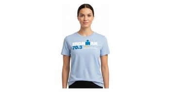 Camiseta de manga corta para mujer ironman 70 3 jonkoping azul