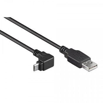 Goobay Cable USB 2.0 a Micro USB Acodado Macho/Macho 1.8m Negro