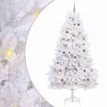 Árbol De Navidad Artificial 128 X 128 X 270 Cm Pvc Y Metal Vidaxl