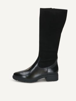 CAPRICE Boots, black, made of Leather and synthetic with Block heel, Size 37