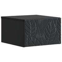 mesa lateral de pared - mueble para salon o dormitorio - madera de ingenieria - negro 345x33x20cm