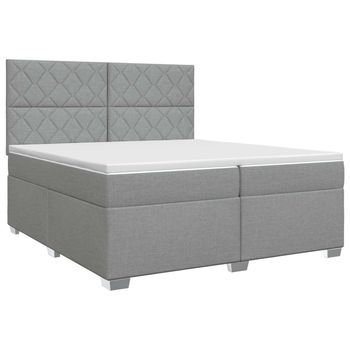 Cama Tapizada 200x200x140,5 Cm Tejido - Gris