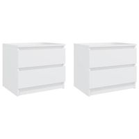 mesitas de noche 2 uds madera contrachapada blanco 50x39x435cm vidaxl