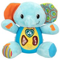 peluche elefante educativo que habla con luces y sonidos 165x9x165 cm azul