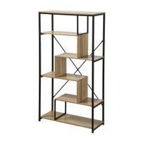 estanteria con 6 niveles marron 160 cm de altura