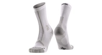 X socks trailrun discover crew calcetines blanco gris