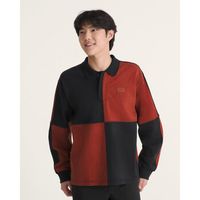 vans camisa manga larga check rugby ls knit para hombre