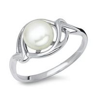 anillo de perlas de plata 925