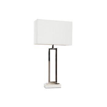 Lampara Sobremesa Acero Marmol 43x23x80 Cromado