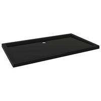 plato de ducha rectangular negro abs 70x120 cm vidaxl