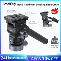 cabezal de video fluido para tripode smallrig con base de nivelacion ch20 placa de liberacion rapida para arca swiss pan tilt head para camara dslr 4170