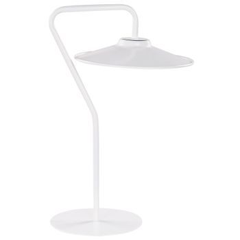 Lámpara De Mesa Led Moderna 41 Cm Luz Cálida Oficina Estudio Sala De Estar Blanco Galetti