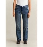 gant para mujer 4100304 jeans elasticos de pernera recta azul 2832 casual algodon denim