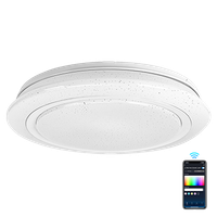 aigostar plafon led techo alexa 27w 2760lm 3000k-6500k ip44 plafon led inteligente compatible con alexa y google home lampara techo regulable para salondormitoriococinacomedorbano r40 cm